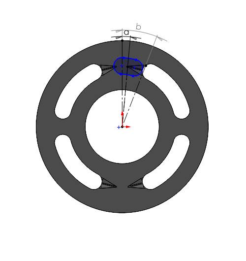 figure 3. displacement chamber port starting point touces the end of the groove